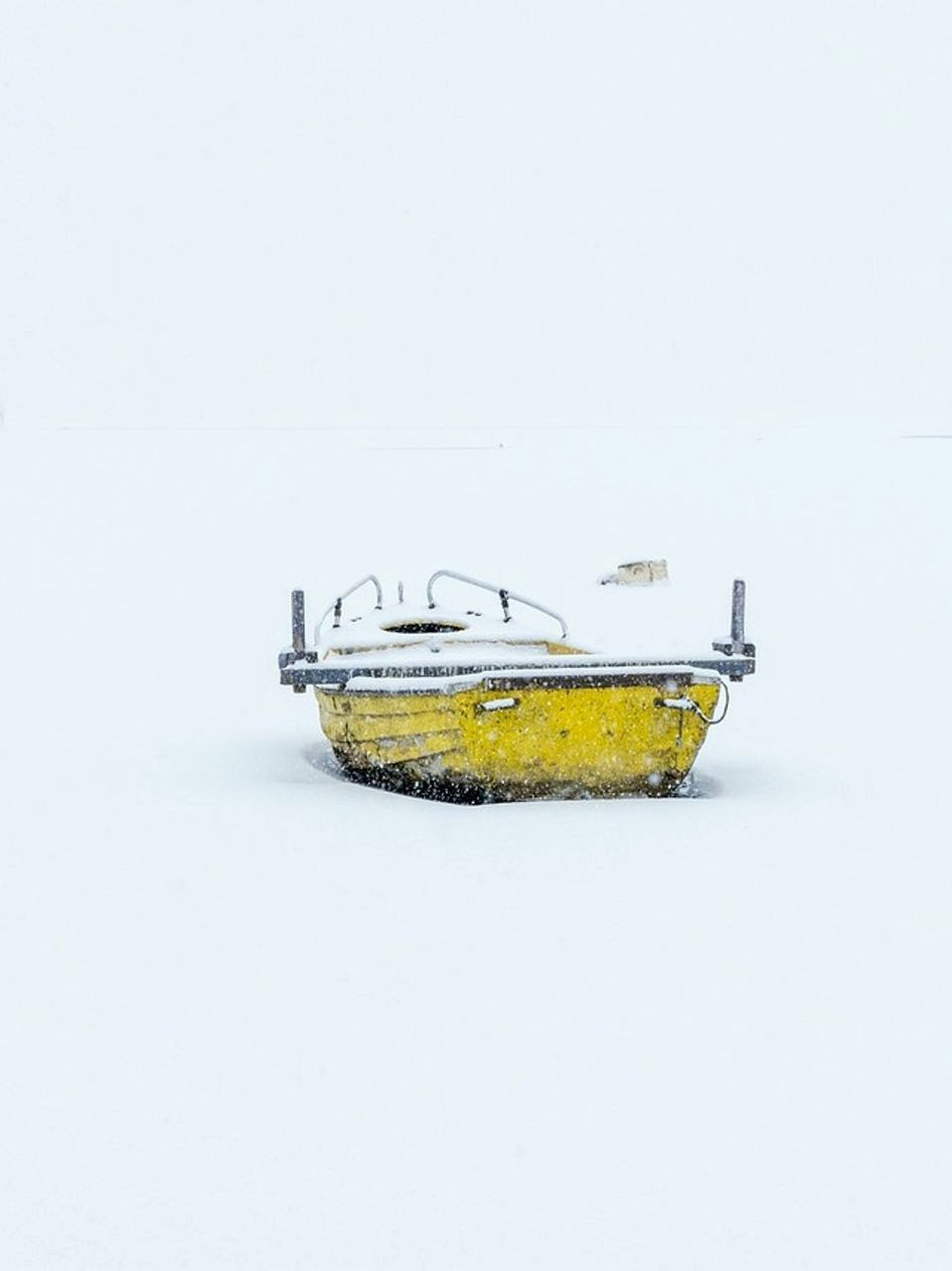 Retrato do guia após uma longa jornada de pesca de inverno